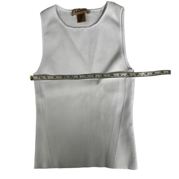 Bailey 44 Stretchy White Ribbed High Round Neck Tank Top
Size M - Picture 5 of 9